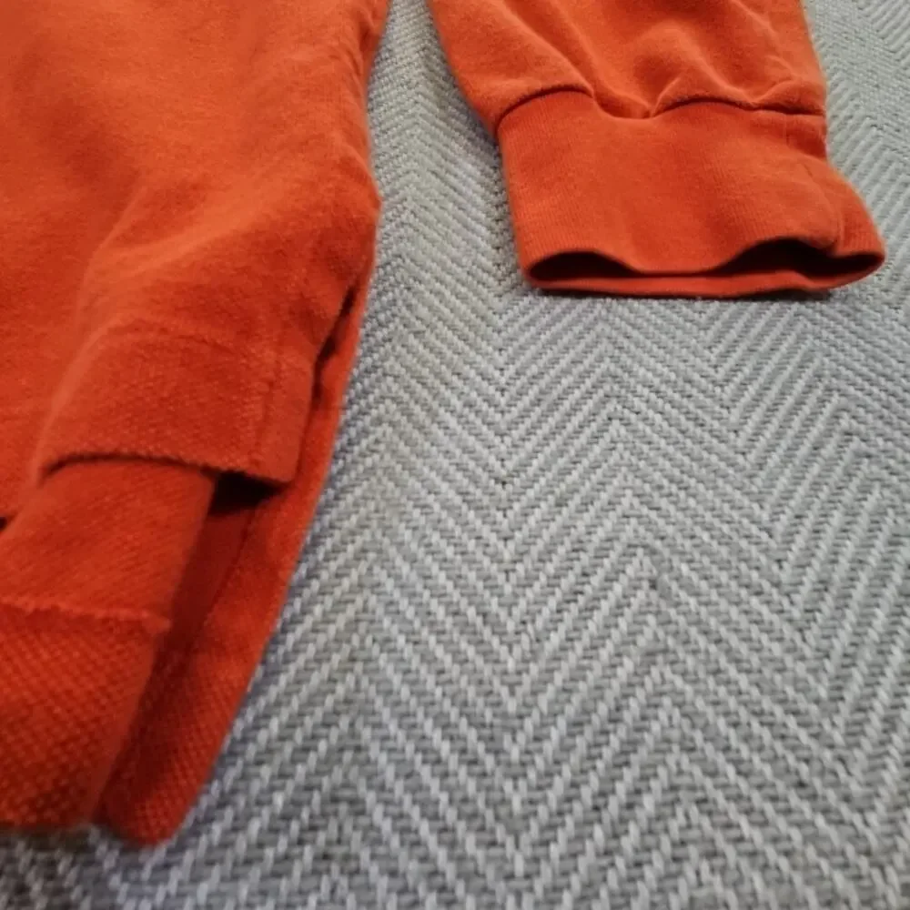 Polo Ralph Lauren Rugby Shirt Men's‎ Large Orange Pony Long Sleeve Cotton Y2K